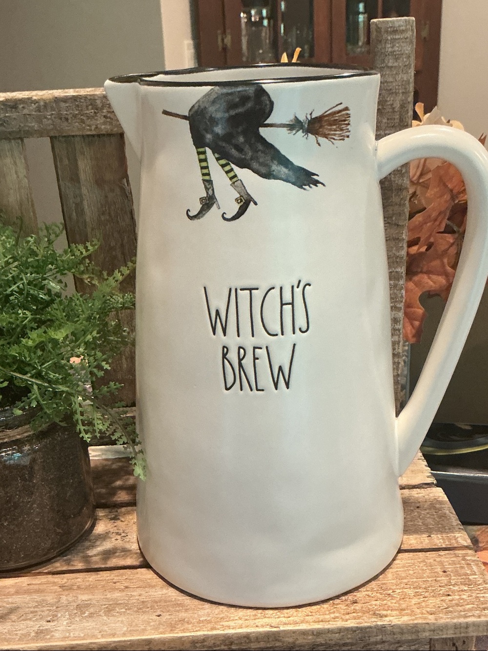 EUC - Rae Dunn WITCH’S BREW Halloween Pitcher - No Bundling